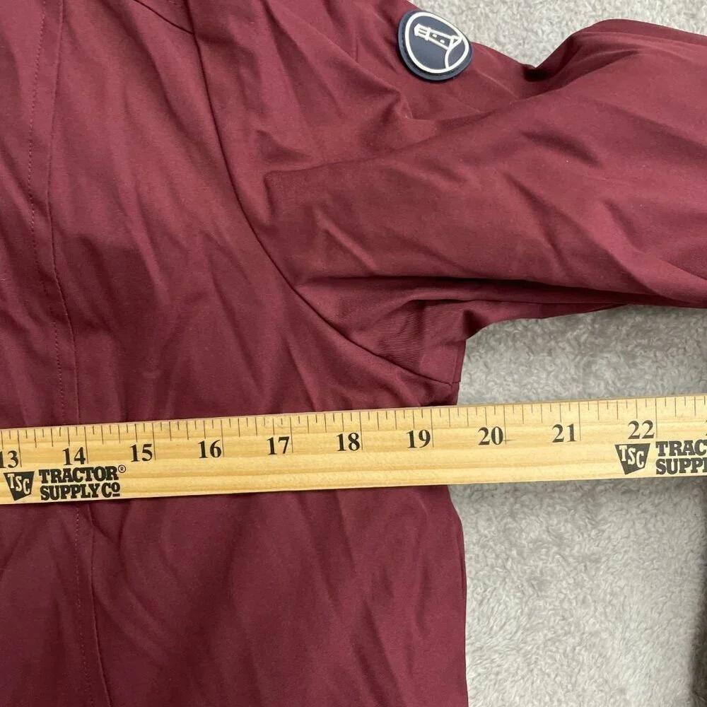 NWOT Lands' End 2 in 1 Jacket Women's S Burgundy Quilted Hooded Parka Coat